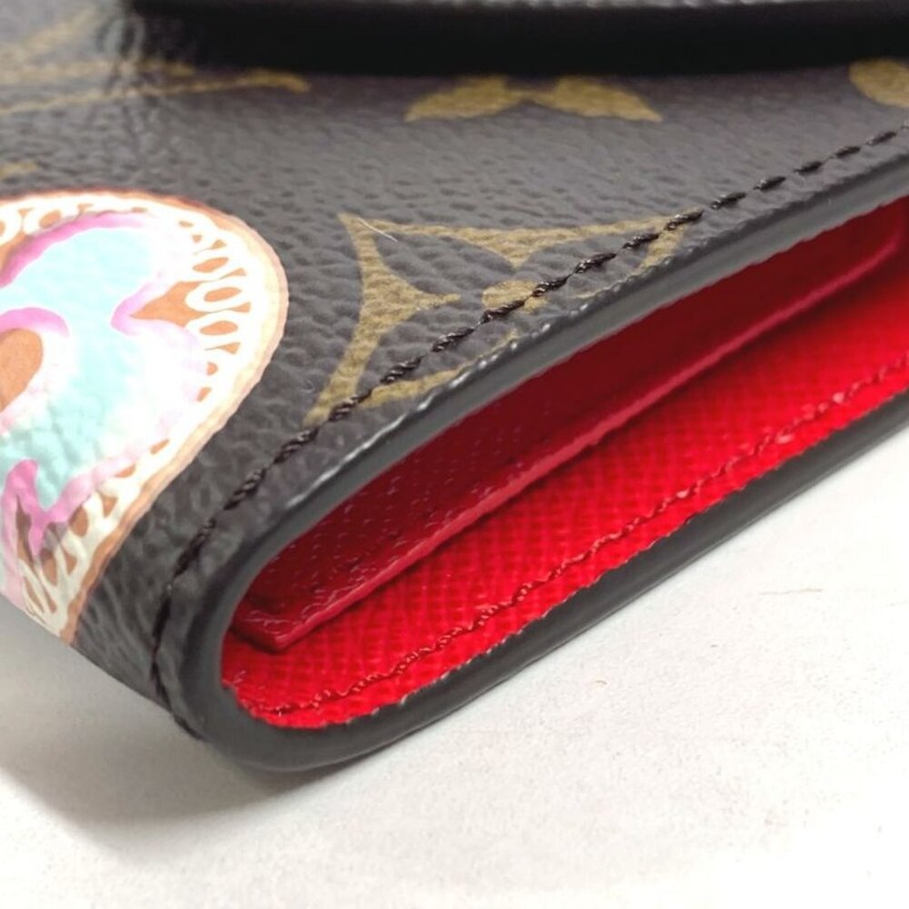 Louis Vuitton Note Cover Pad Pouch Monogram Canvas Brown X Red - Picture 6 of 9